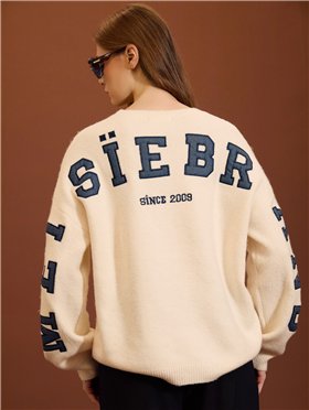 Meisie Jersey oversize con detalle denim