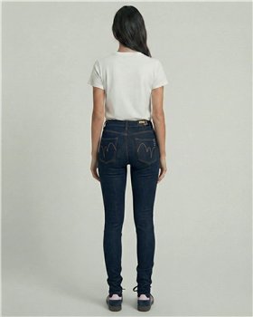 MET Jeans skinny denim azul oscuro detalle joyas