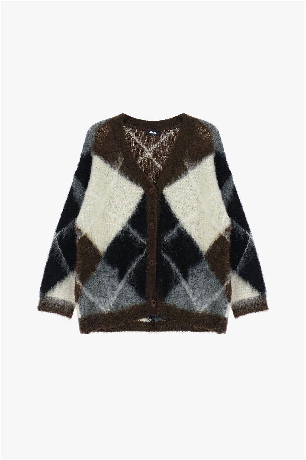 Dixie Cárdigan estampado rombos oversize