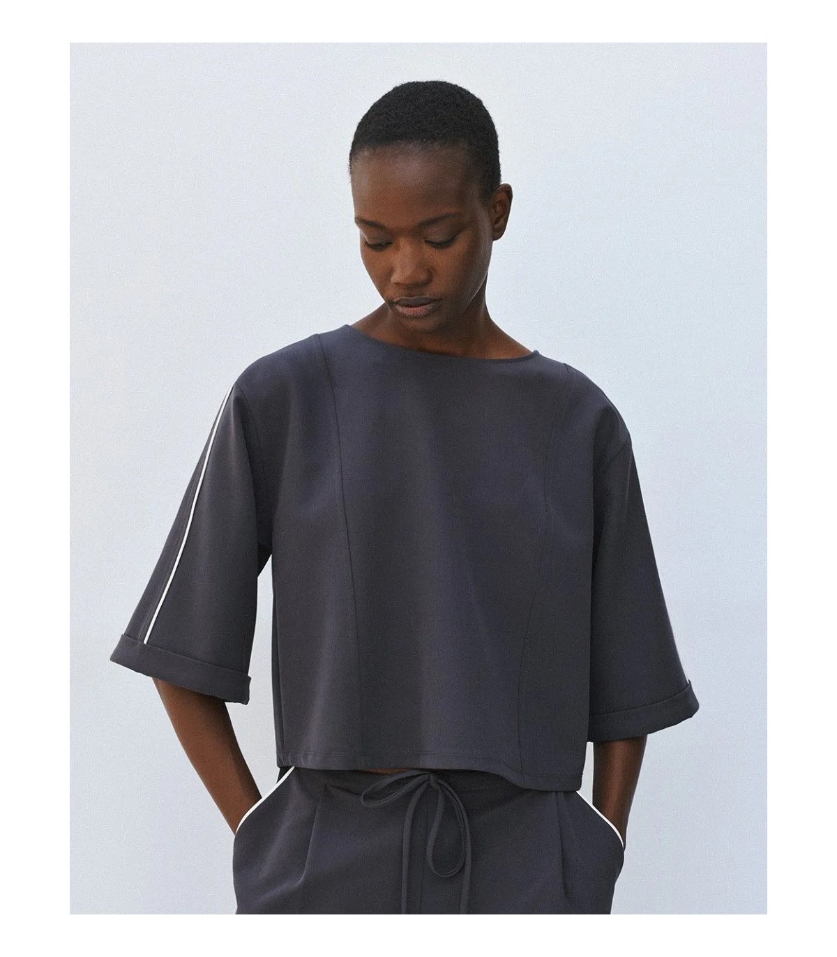 Acces Jersey cropped de mangas 3/4