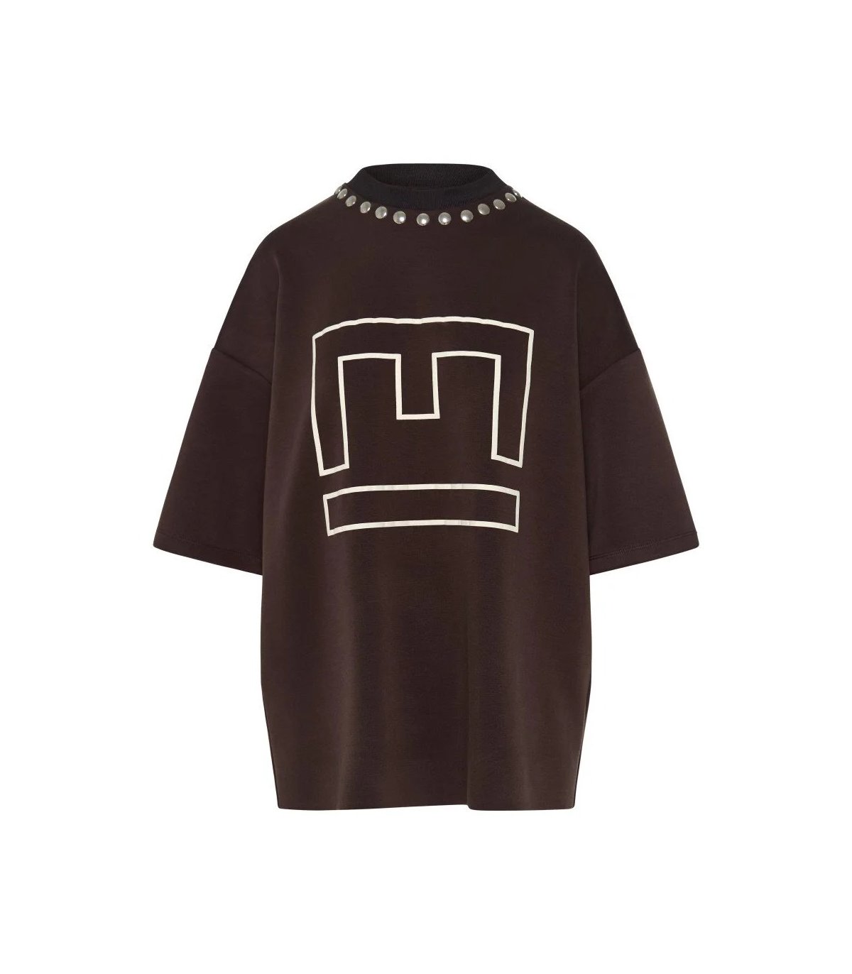 Acces Camiseta oversize con tachuelas