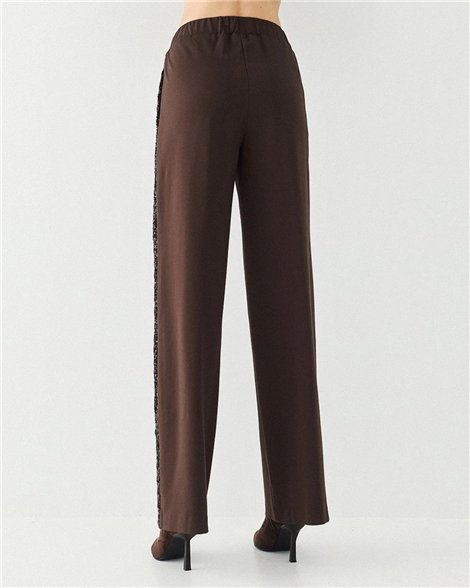 Acces Pantalón recto con listón de lentejuelas