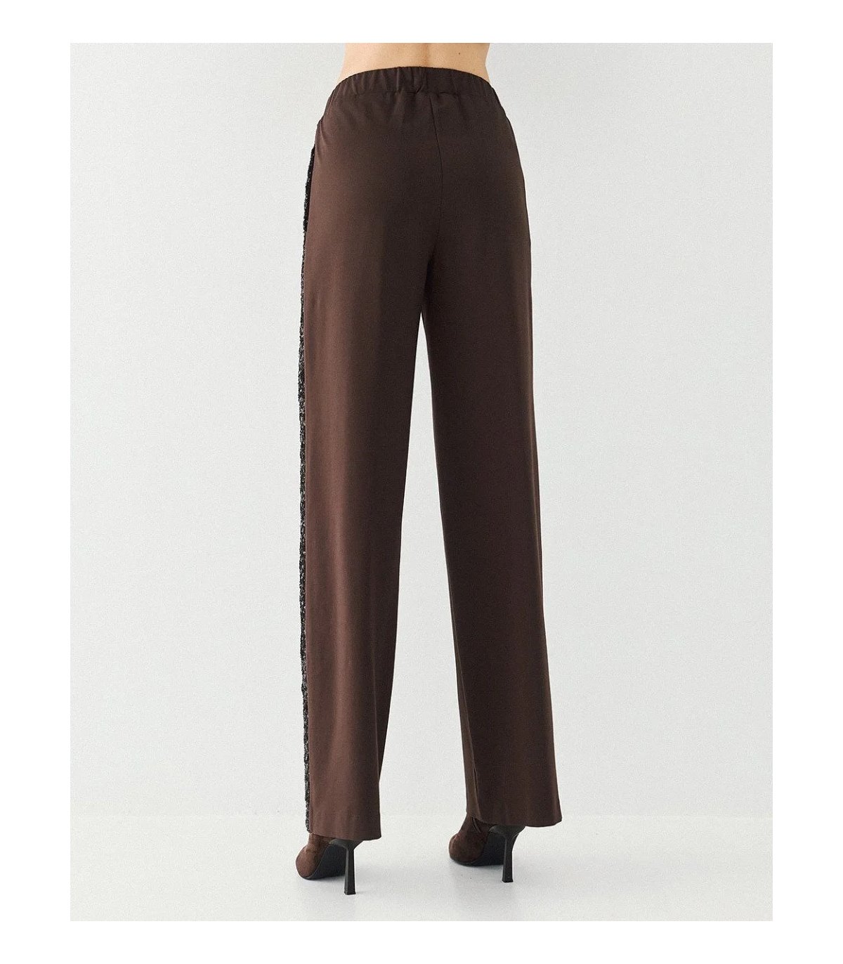 Acces Pantalón recto con listón de lentejuelas