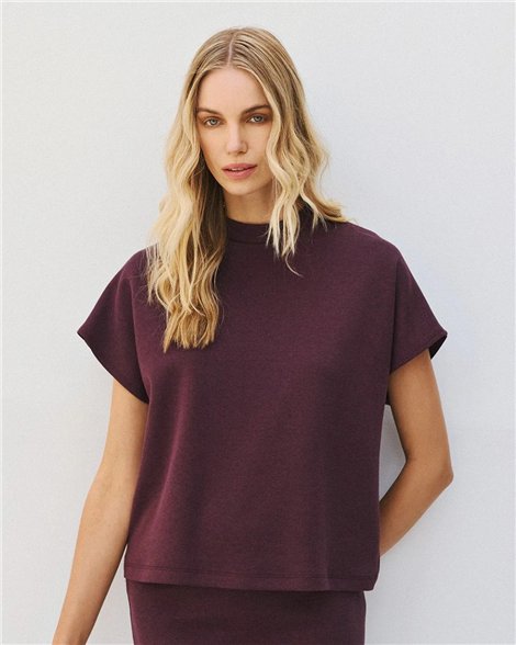 Acces Blusa lisa de hombro caído