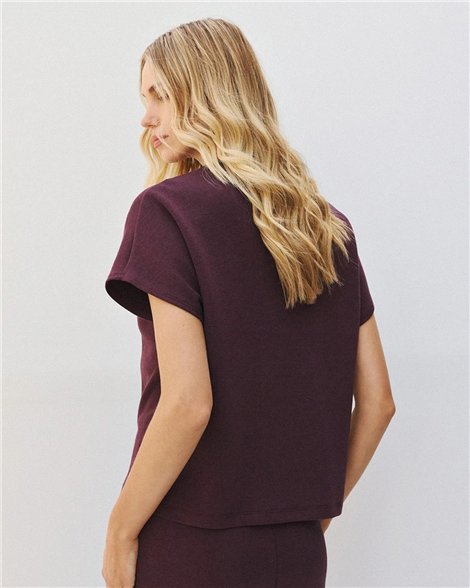 Acces Blusa lisa de hombro caído