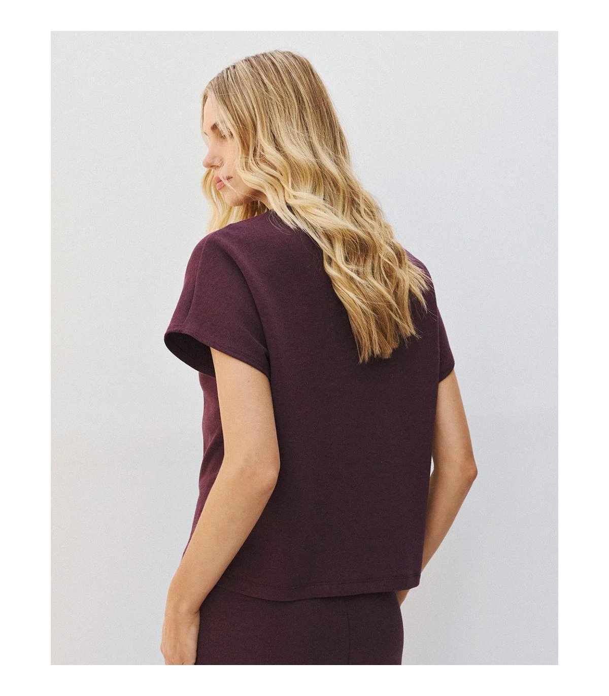 Acces Blusa lisa de hombro caído