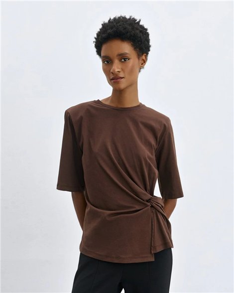 Acces Blusa de manga corta con drapeado