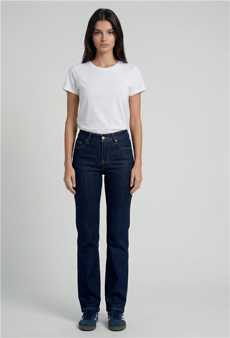 MET Jeans de pernera recta azul oscuro detalle joyas