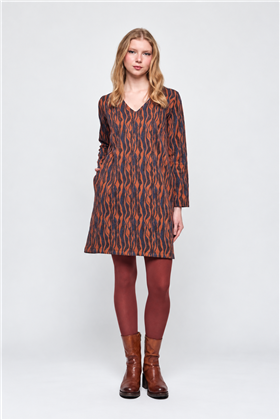 Malena Vestido corto rayas lurex