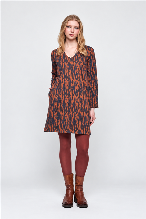 Malena Vestido corto rayas lurex