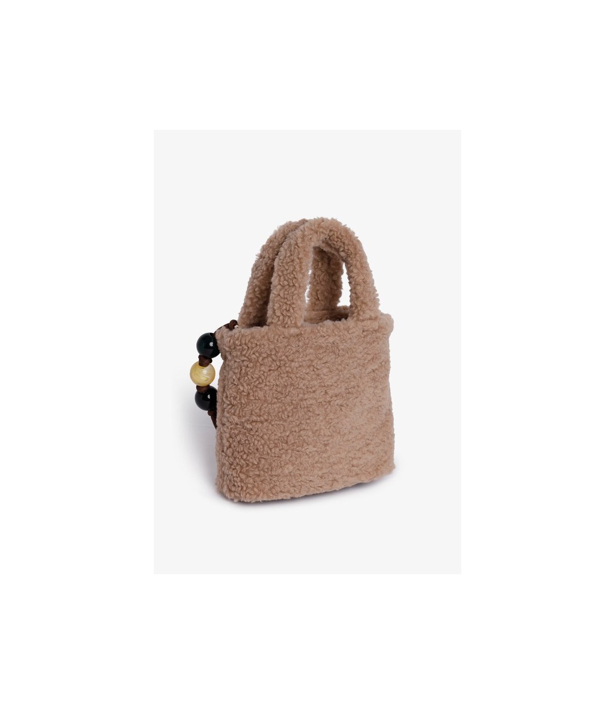 V73 Bolso beige mini borreguito