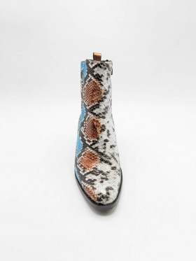 Vosso Moda Botín piel metal serpiente
