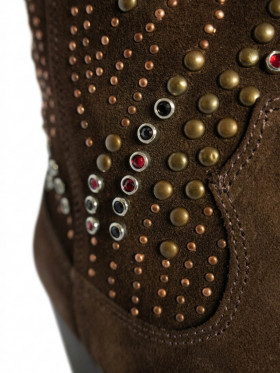 Vosso Moda Bota alta serraje tachas joya