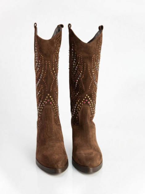 Vosso Moda Bota alta serraje tachas joya