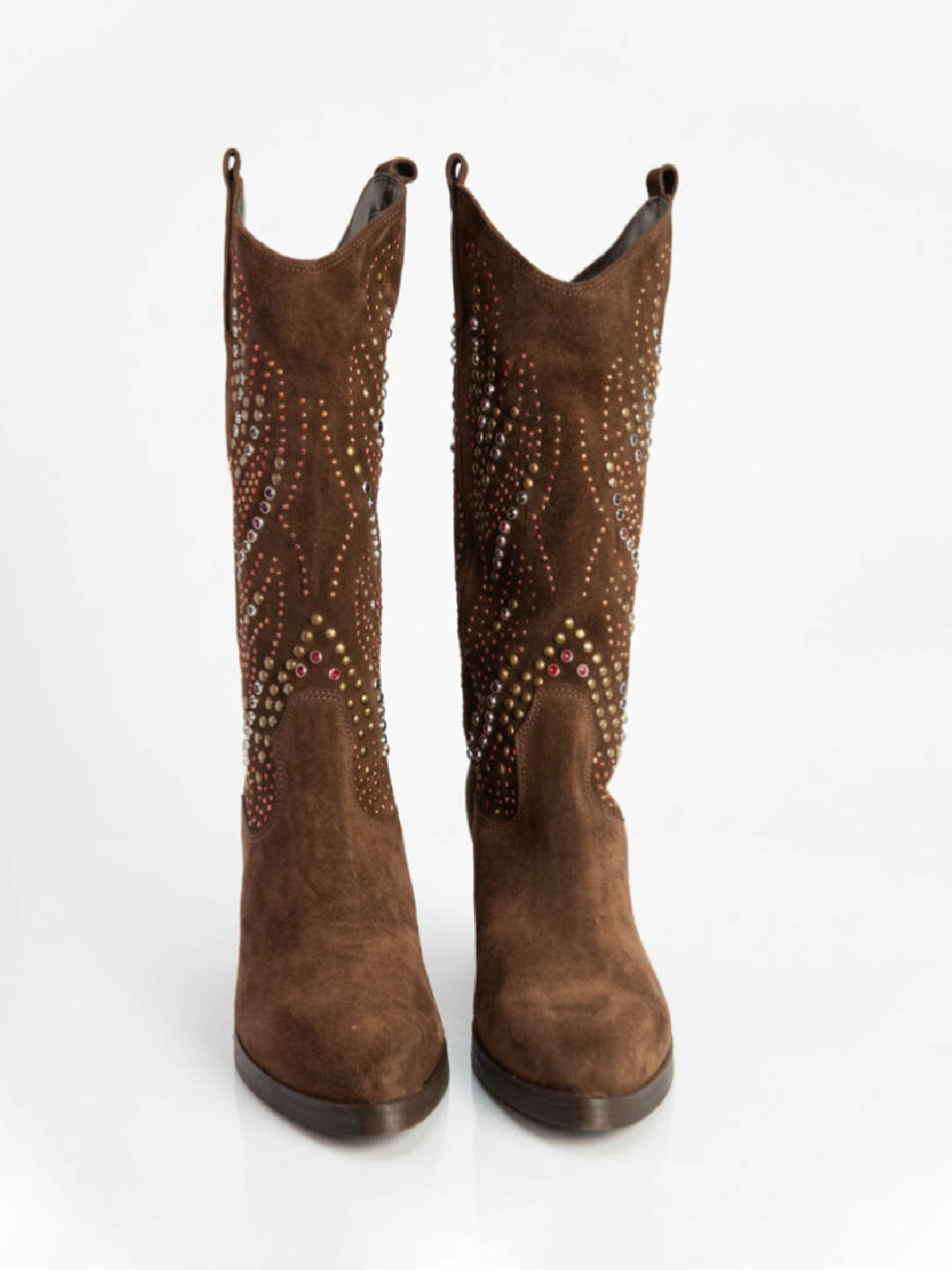 Vosso Moda Bota alta serraje tachas joya