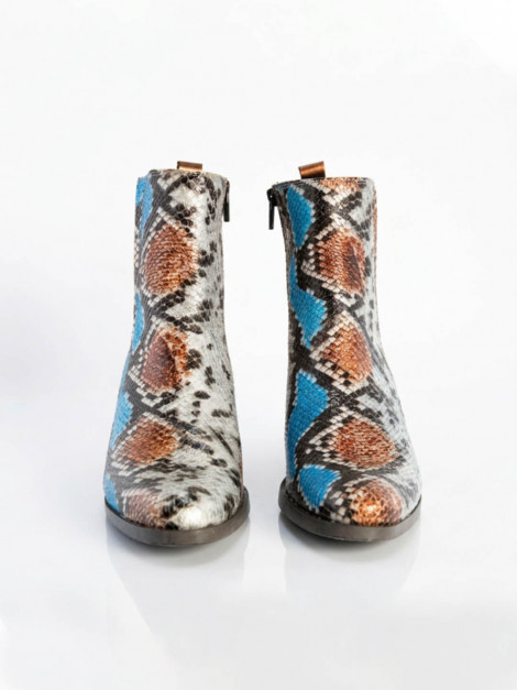 Vosso Moda Botín piel metal serpiente
