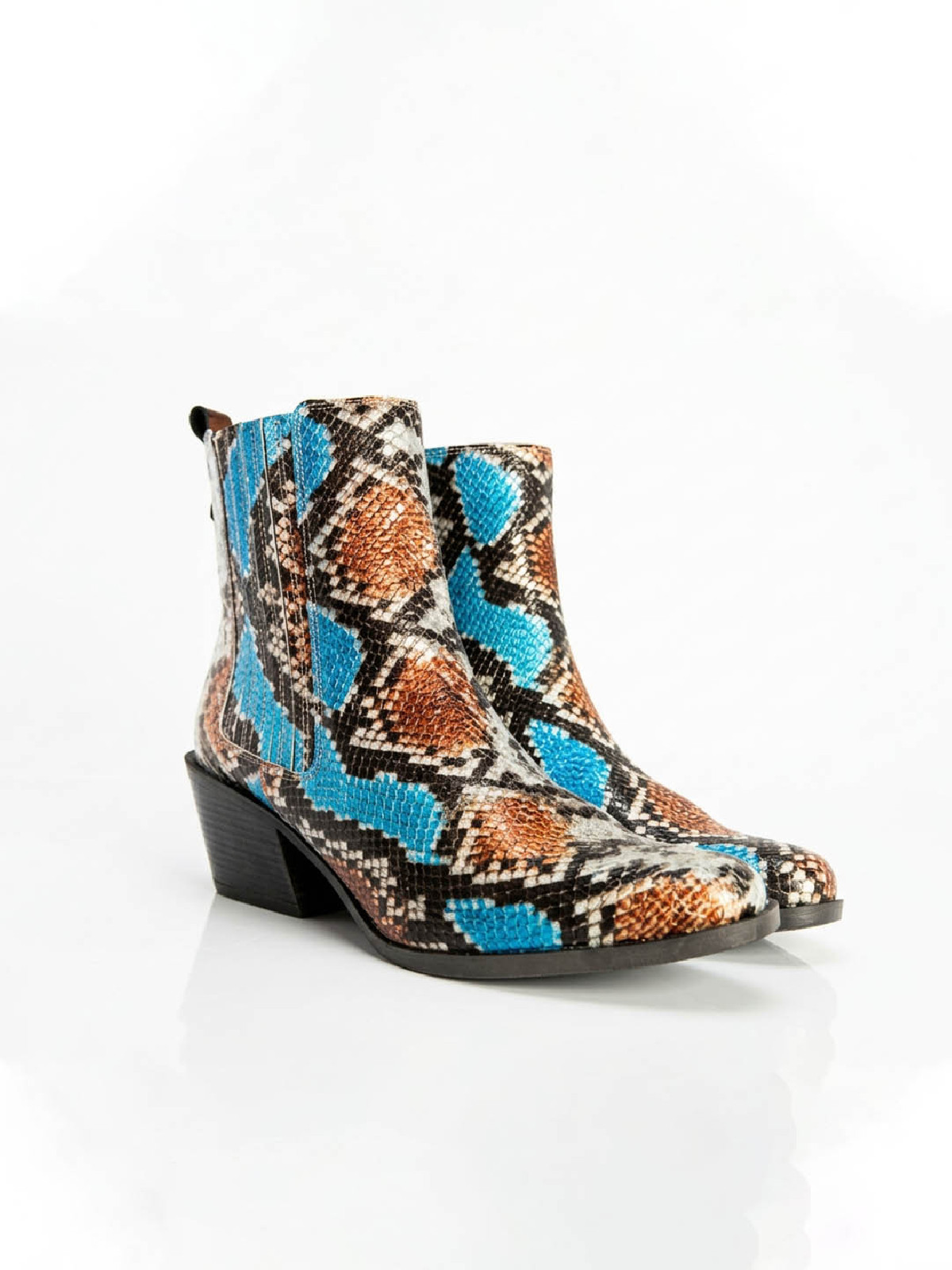Vosso Moda Botín piel metal serpiente
