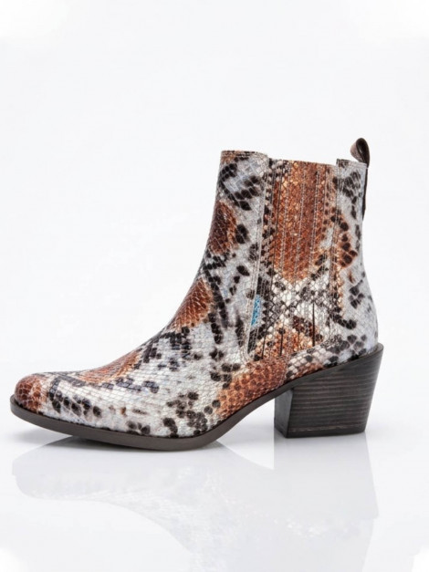 Vosso Moda Botín piel metal serpiente