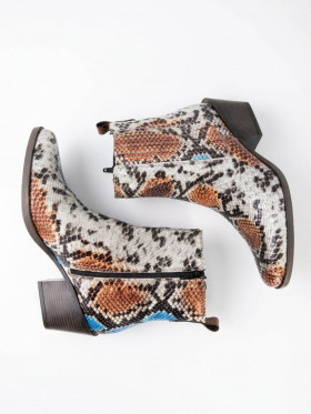 Vosso Moda Botín piel metal serpiente