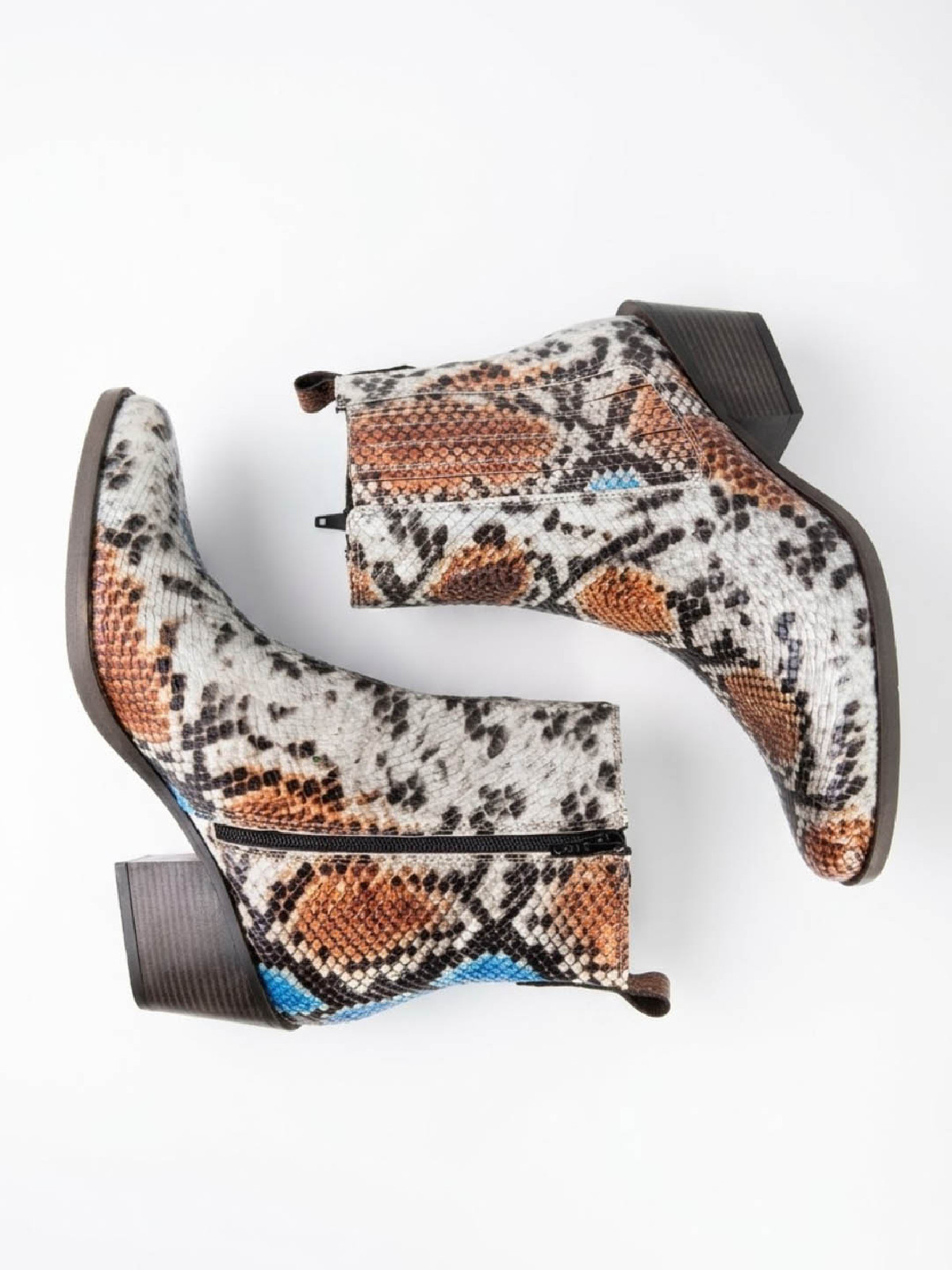 Vosso Moda Botín piel metal serpiente