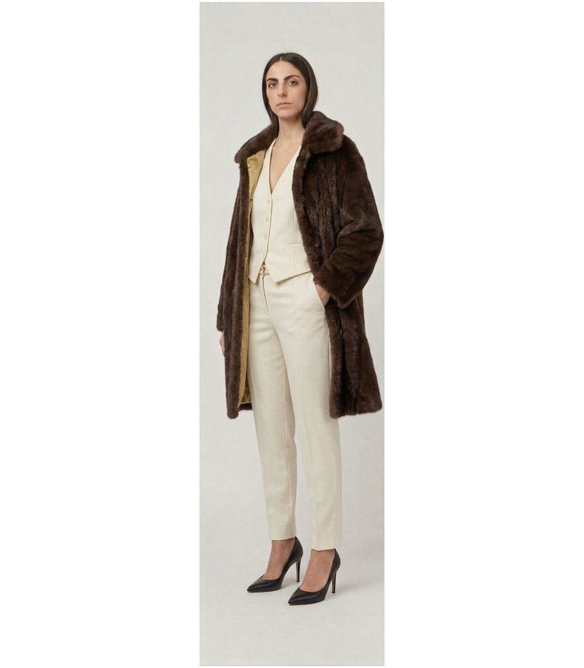 SCL ABRIGO BEIGE REVERSIBLE
