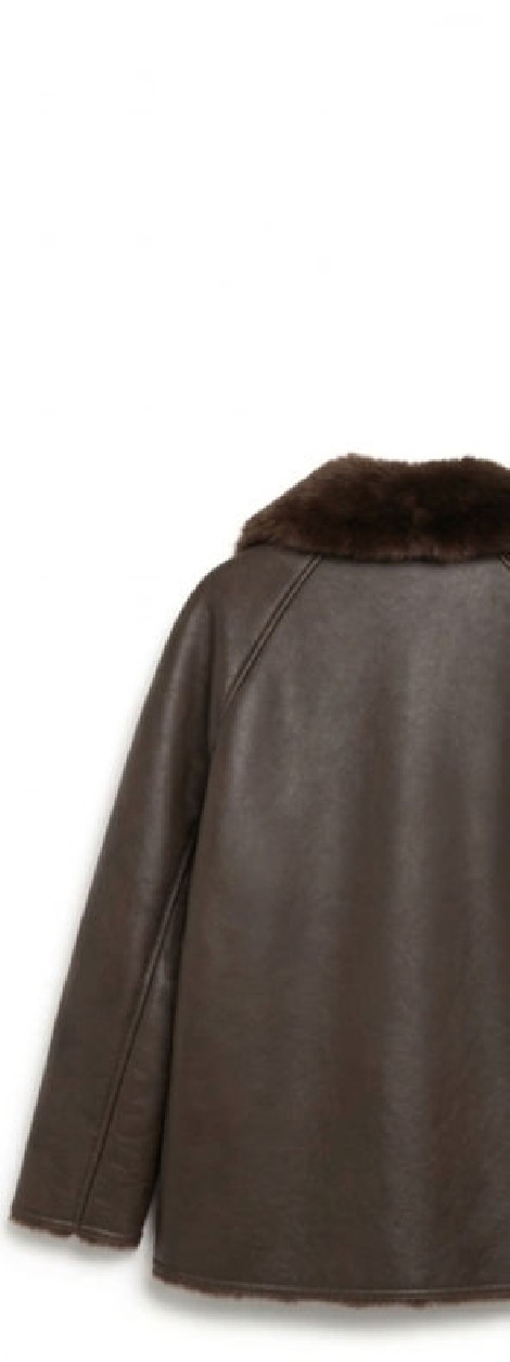 SCL CHAQUETA PIEL VEGANA REVERSIBLE MARRON CHOCOLATE