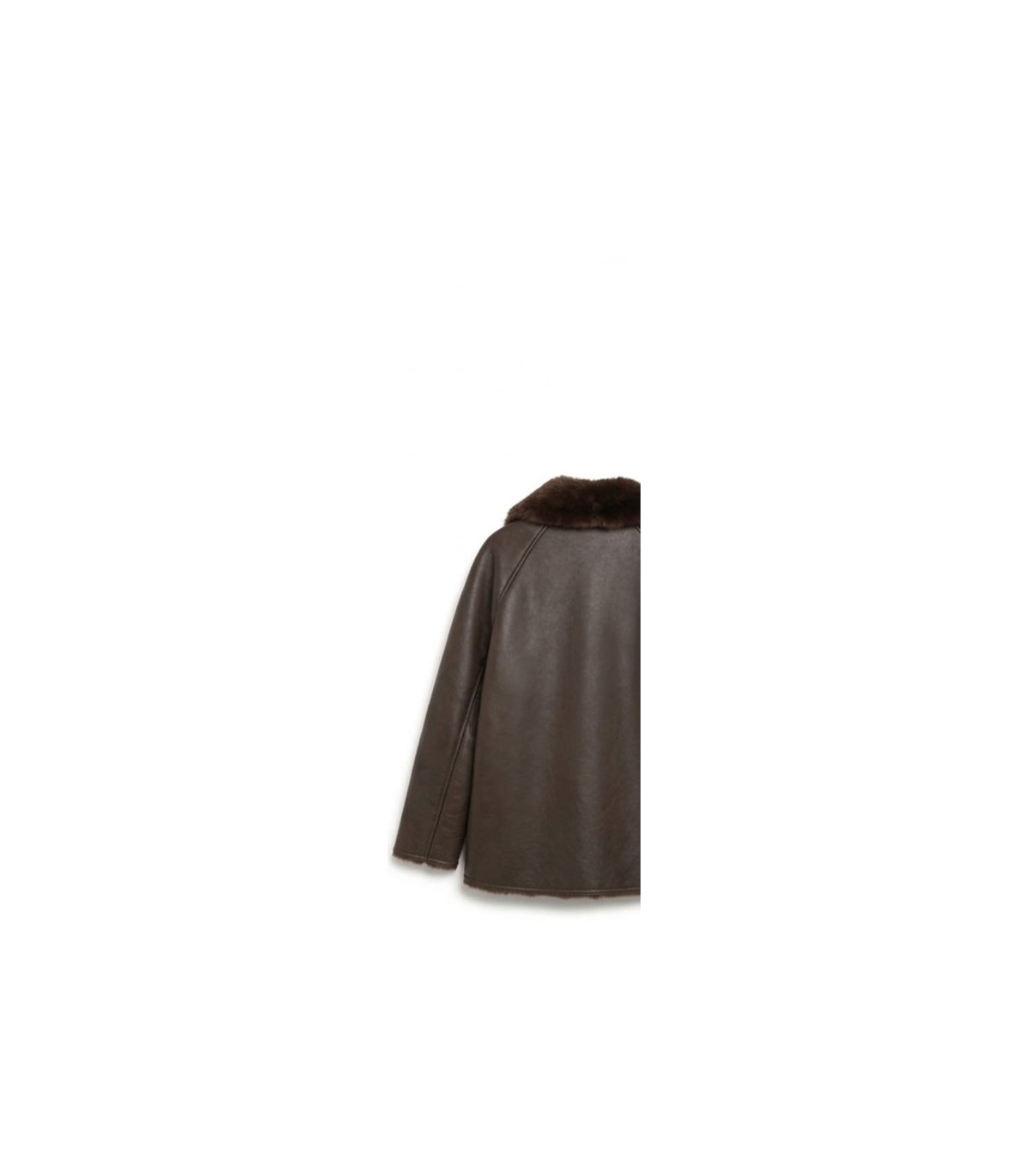 SCL CHAQUETA PIEL VEGANA REVERSIBLE MARRON CHOCOLATE