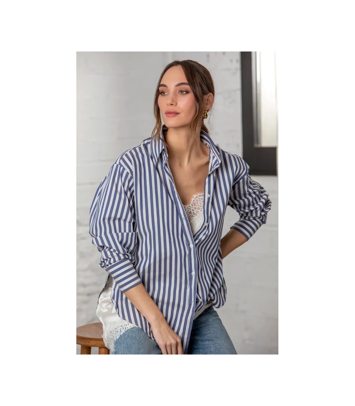 Trovels Camisa luz de rayas