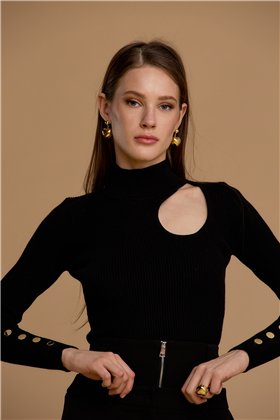 Nosecrets Jersey de punto con abertura en escote