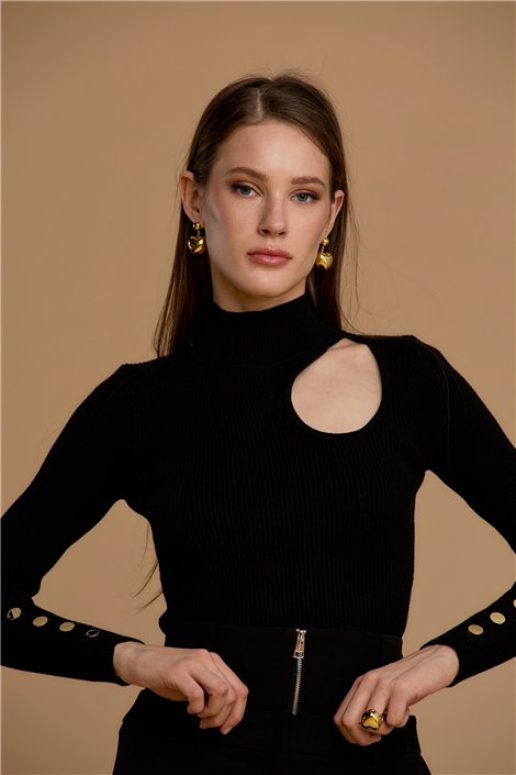 Nosecrets Jersey de punto con abertura en escote