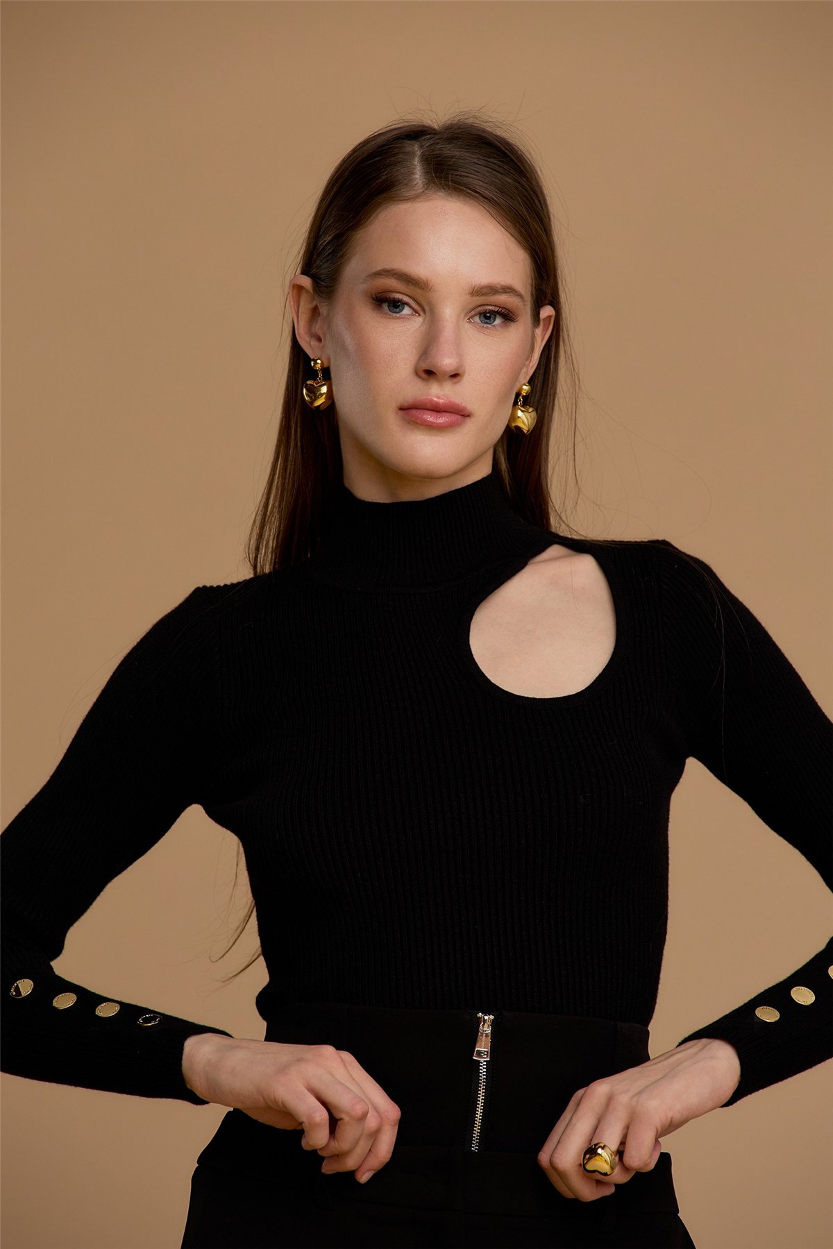Nosecrets Jersey de punto con abertura en escote
