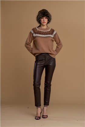 Nosecrets Jersey con diamantes estampado retro