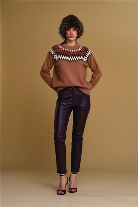 Nosecrets Jersey con diamantes estampado retro