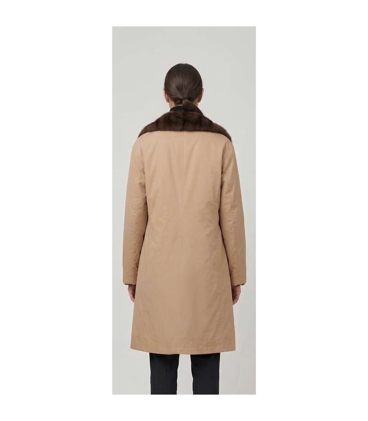 SCL Abrigo beige reversible