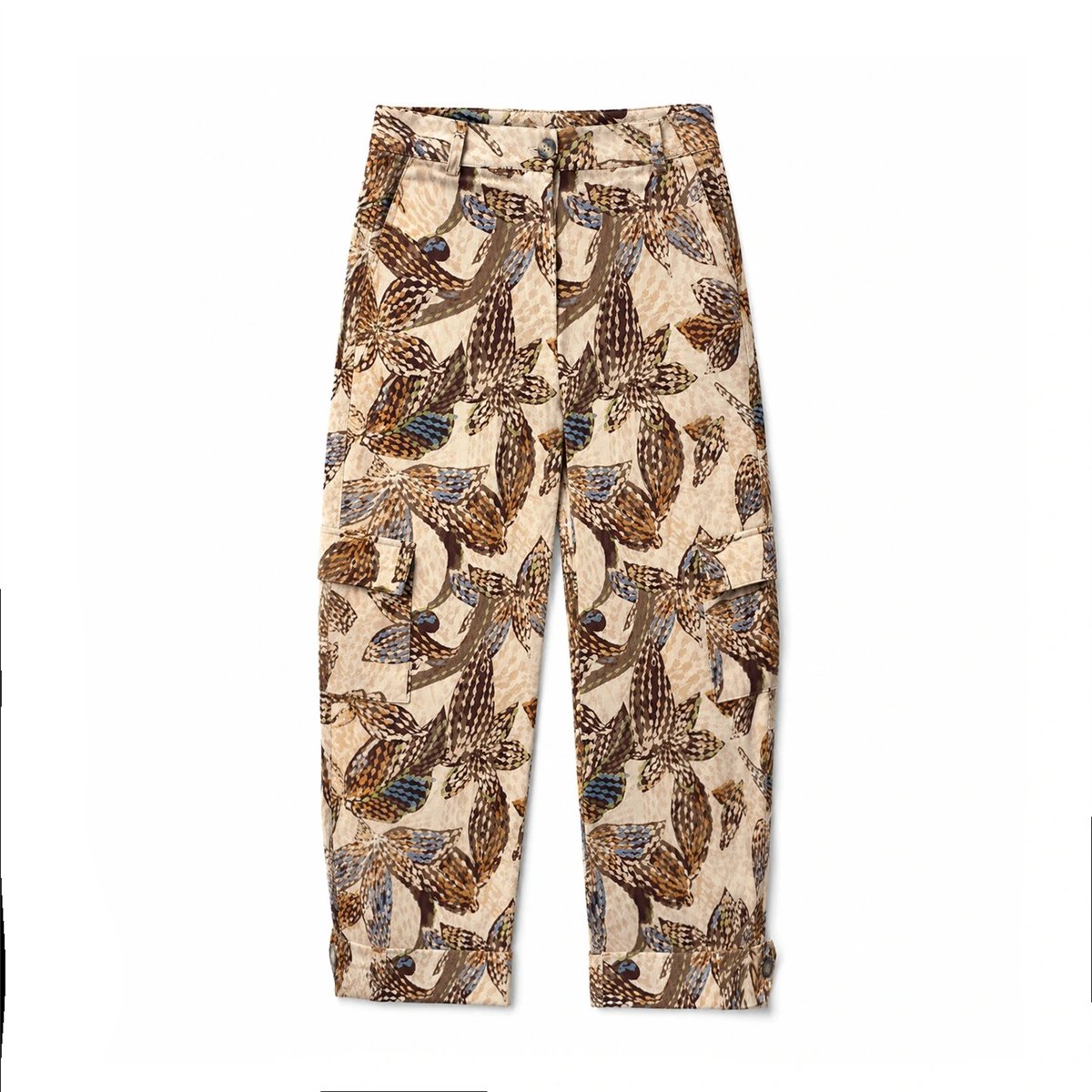 Parole Pantalón cacao estampado flor