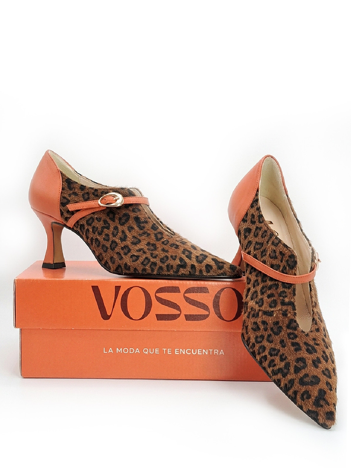 Vosso Moda Zapato piel caldera con efecto pelo