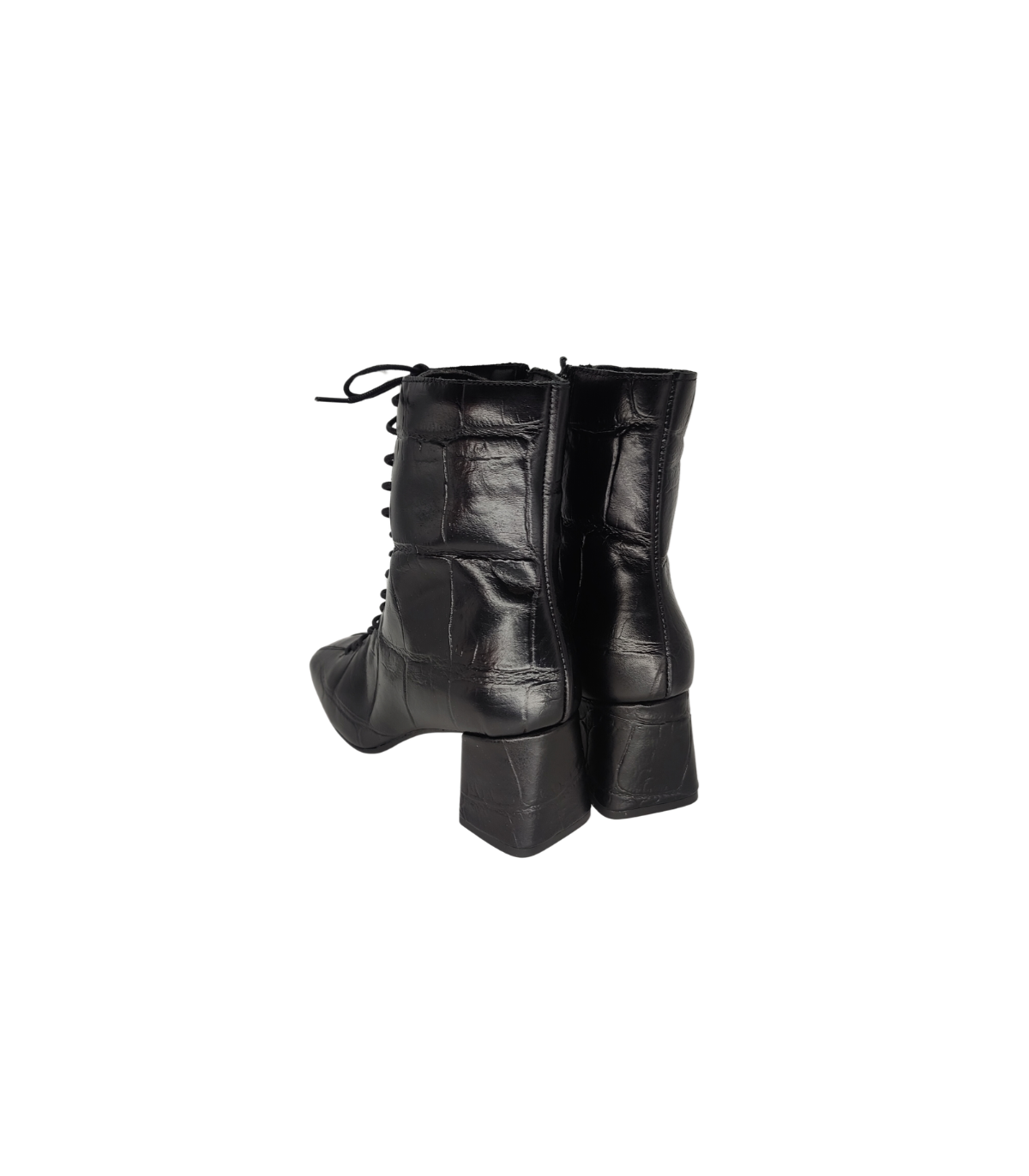 Vosso Moda Botín negro de piel efecto coco