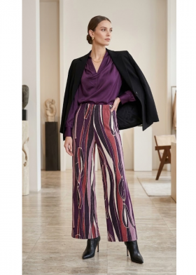 Scusi Pantalón de punto suave estampado