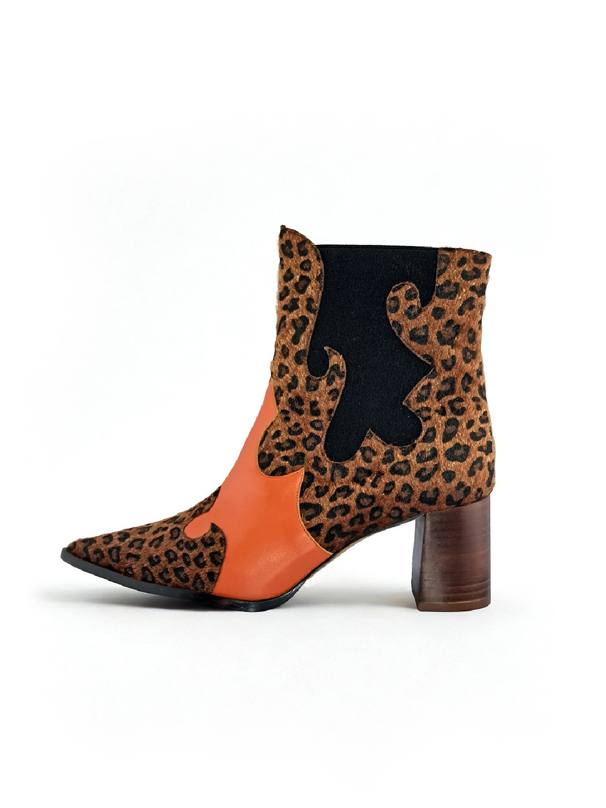 Vosso Moda Botín piel y pelo animal print