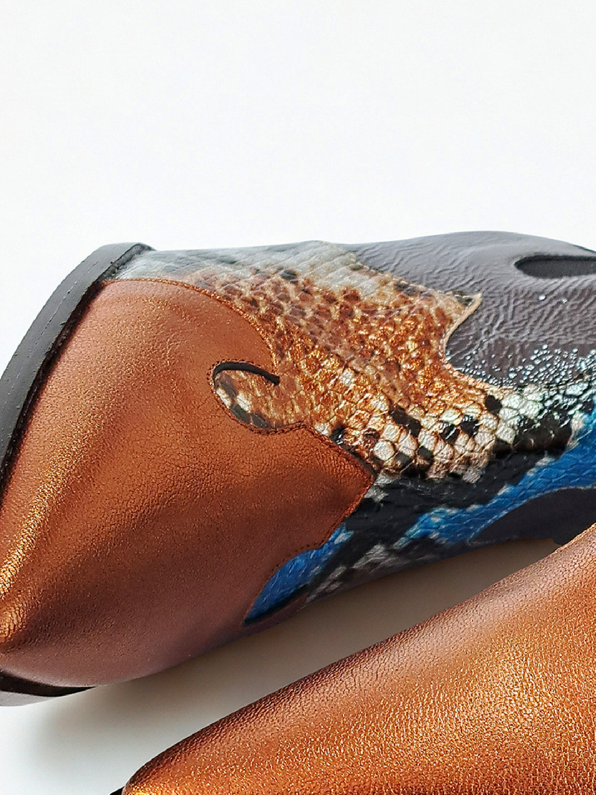 Vosso Moda Botín piel bicolor estampado