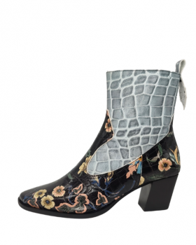 Vosso Moda Botín piel coco estampado flor