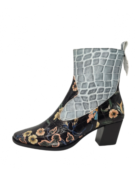 Vosso Moda Botín piel coco estampado flor