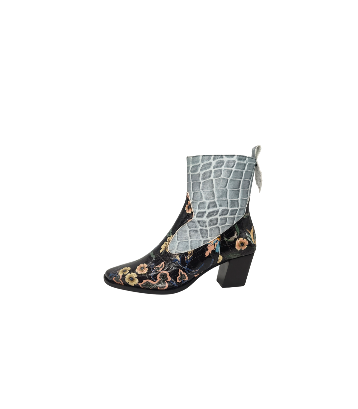 Vosso Moda Botín piel coco estampado flor