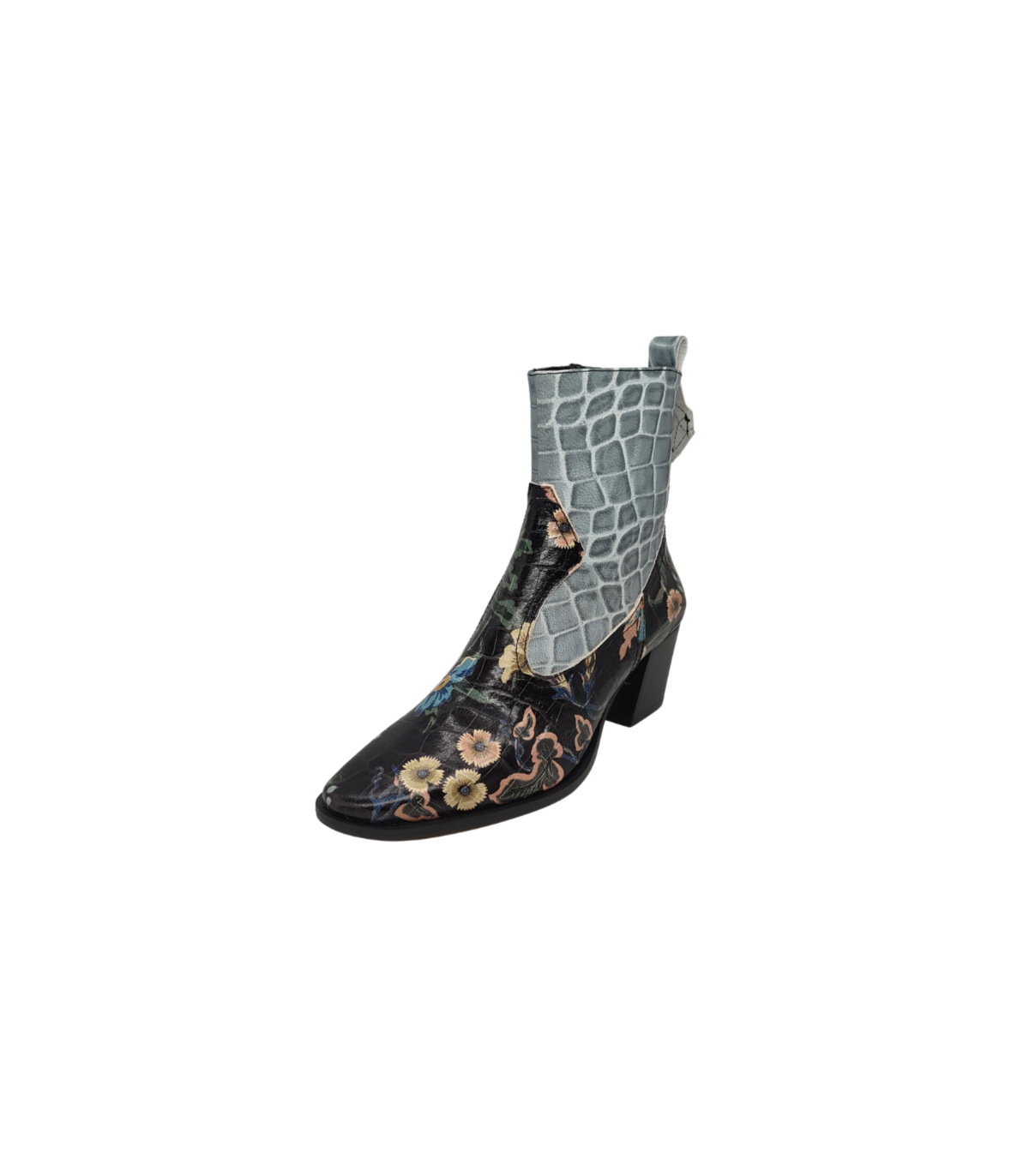 Vosso Moda Botín piel coco estampado flor