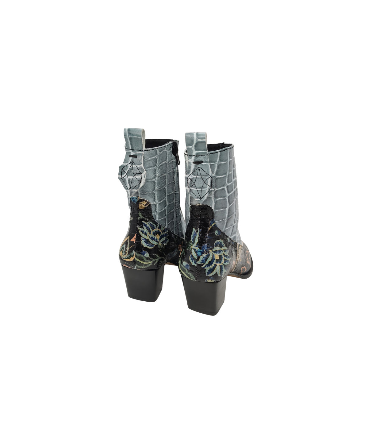 Vosso Moda Botín piel coco estampado flor