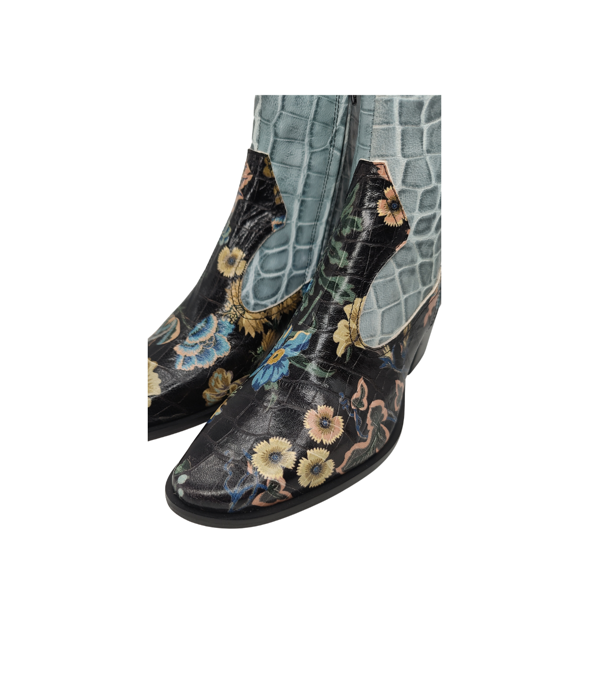 Vosso Moda Botín piel coco estampado flor