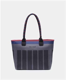 Pepe Moll Bolso grande Ania rayas gris