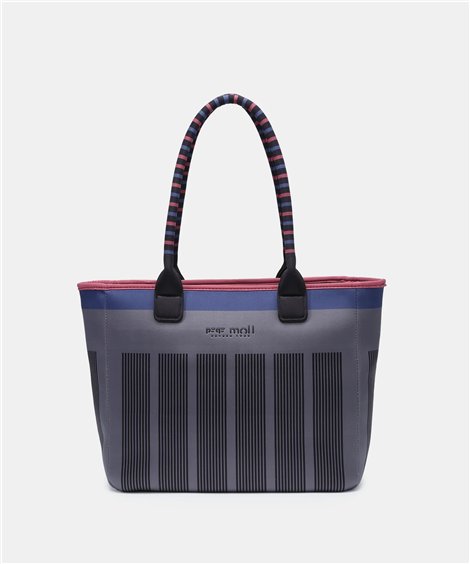 Pepe Moll Bolso grande Ania rayas gris