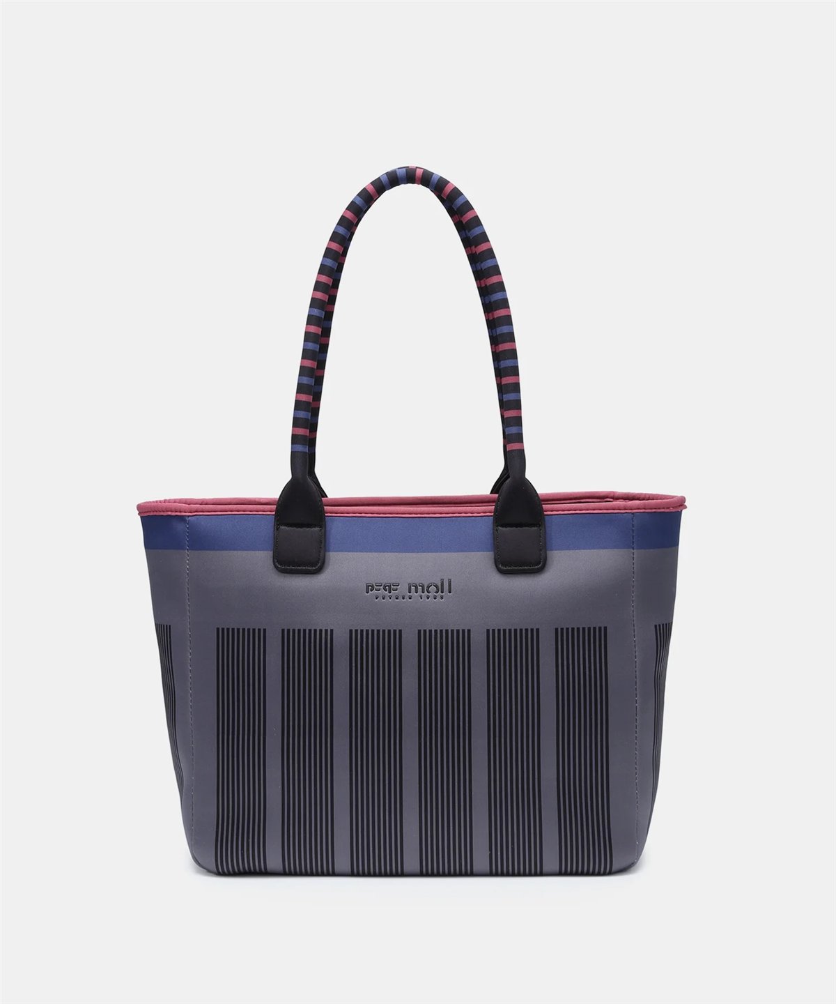 Pepe Moll Bolso grande Ania rayas gris