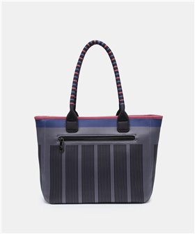 Pepe Moll Bolso grande Ania rayas gris
